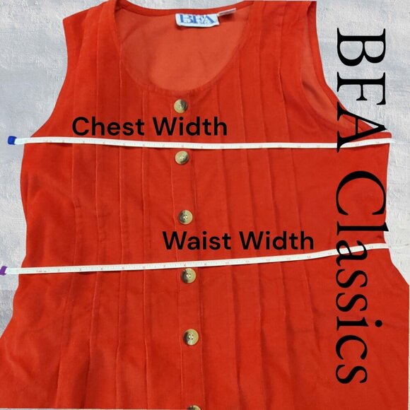 BFA Classics | Vintage Corduroy Button-Up Dress | Red | EUC | 12P - Picture 7 of 8